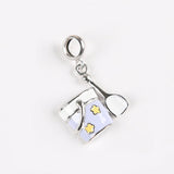 Sterling Silver Coffee Cup Charm Enamel DIY Jewelry