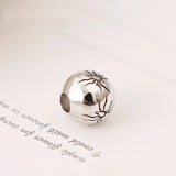 925 Sterling Silver Spider Bead Charm for Bracelet Necklace DIY