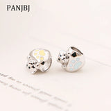 925 Sterling Silver Bear Paw Charm Enamel Bead
