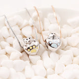 925 Sterling Silver Bear Paw Charm Enamel Bead