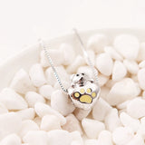 925 Sterling Silver Bear Paw Charm Enamel Bead