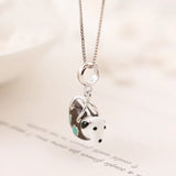925 Silver Dog Puppy Handbag Pendant Enamel Charm Beads