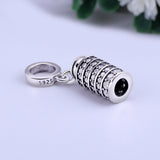 925 Silver Pisa Tower Crystal Pendant Charm for Bracelets
