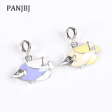 925 Sterling Silver Fish Pendant Charm for Bracelets
