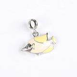 925 Sterling Silver Fish Pendant Charm for Bracelets