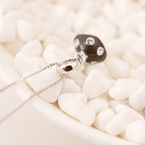 925 Silver Mushroom Charm Pendant CZ Enamel Bead DIY Jewelry