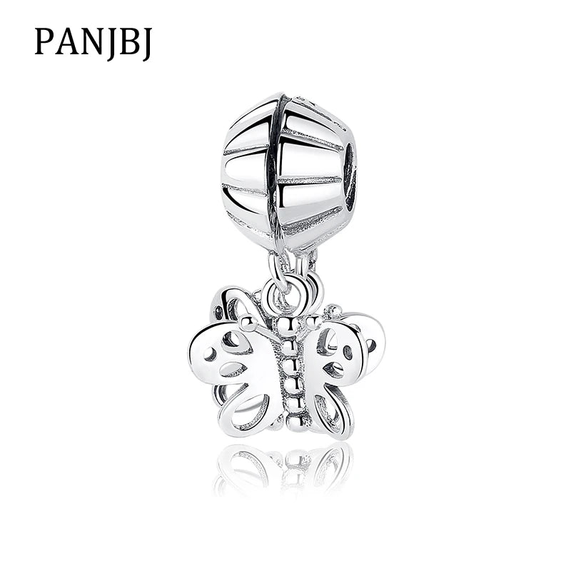 925 Silver Double Butterfly Pendant Charms for Bracelets & Necklace