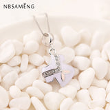 925 Silver Purple Sailor Suit CZ Charm for Bracelets DIY Jewelry