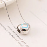 925 Sterling Silver Charm Smile Heart Love Enamel Bead Fit Bracelets Necklace