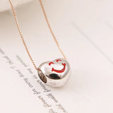 925 Sterling Silver Charm Smile Heart Love Enamel Bead Fit Bracelets Necklace
