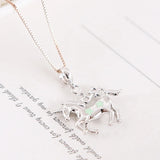925 Silver Unicorn Charm Pendant Enamel Beads Fit Bracelet