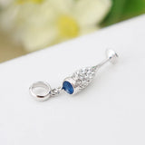 925 Silver Wine Glass Charm Pave CZ Pendant Enamel Charms