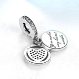 925 Silver Star Heart Crystal Pendant Charm for Bracelet Necklace