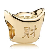 925 Silver Charm Happiness Fortune Luck Bead European Bracelet Jewelry