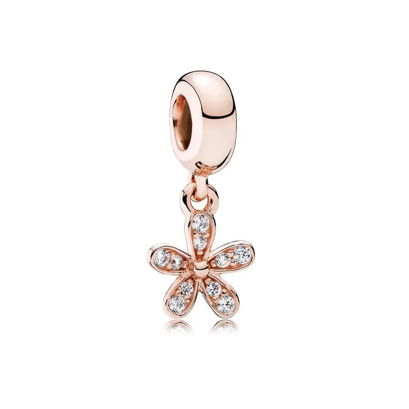 925 Silver Charm Daisy Pack Bead European DIY Bracelet Jewelry