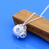 925 Silver Pig Pendant Necklace Choker Charm Women Jewelry Gift