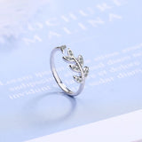 925 Silver Branch Ring Size 5 6 7 Gift for Girls Teen Lady