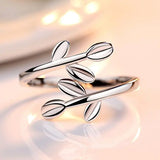 925 Sterling Silver Women Branch Rings Perfect Gift For Girls Lady Wedding