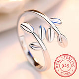 925 Sterling Silver Women Branch Rings Perfect Gift For Girls Lady Wedding