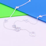 Sterling Silver Heart Choker Necklace for Women