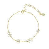 925 Silver MAMA Charm Bracelet with CZ Stones