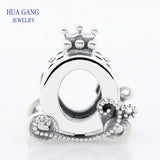 925 Sterling Silver Crown Carriage Charm for Pandora Bracelet