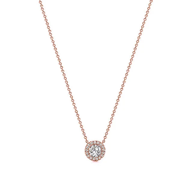 925 Silver Heart-shaped Necklace with CZ for Women