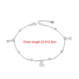 925 Silver Bead Circle Anklet Summer Style Jewelry