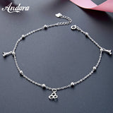 925 Silver Bead Circle Anklet Summer Style Jewelry