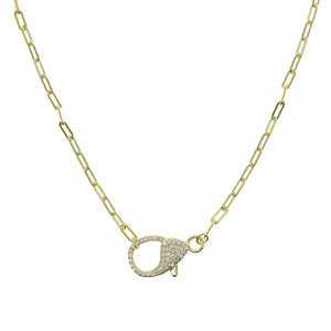 925 Sterling Silver Open Link Chain Charm Necklace
