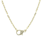 925 Sterling Silver Open Link Chain Charm Necklace