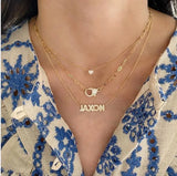 925 Sterling Silver Open Link Chain Charm Necklace