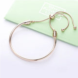 925 Sterling Silver Sliding Bangle Bracelet for Women