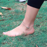 925 Silver Anklets Feet Pendant Barefoot Crochet Sandals Foot Jewelry