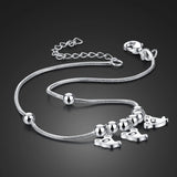 925 Silver Anklets Feet Pendant Barefoot Crochet Sandals Foot Jewelry