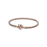 925 Silver Year Heart Shape Pan Bracelet Jewelry for Women
