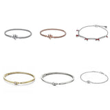 925 Silver Year Heart Shape Pan Bracelet Jewelry for Women