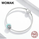925 Silver Snow Moonlight Charm Pendant Enamel Bracelet Bead Jewelry