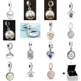 925 Silver Coffee Beauty Island Pendant for DIY Bracelet Women