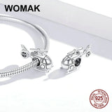 925 Silver Helicopter Charm Bracelet Beads DIY Pendant Accessory