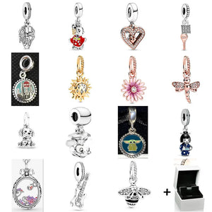 925 Sterling Silver Dragonfly Pendant for DIY Bracelet