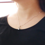 925 Silver Zircon Pendant Necklace Choker Woman Jewelry