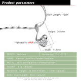 925 Silver Zircon Pendant Necklace Choker Woman Jewelry