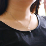925 Silver Zircon Pendant Necklace Choker Woman Jewelry