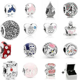 925 Sterling Silver Mother's Charm Beads Bracelet Jewelry