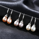 925 Silver FW Pearls Jewelry Female Drop Earrings