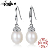925 Silver FW Pearls Jewelry Female Drop Earrings