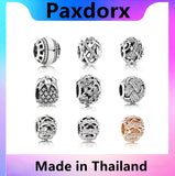 S925 Sterling Silver Clear CZ Charm Beads for Bracelet DIY