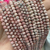 Rhodochrosite Round Gem Stone Beads for DIY Jewelry Making