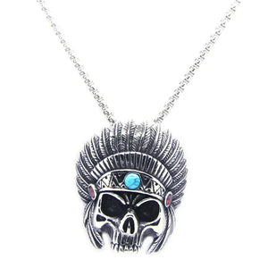 Personal Indian Biker Pendant Necklace 316 Stainless Steel